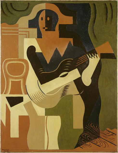 ORIGINAL: 1919. ARLEQUÍN CON GUITARRA. JUAN GRIS. cubismo